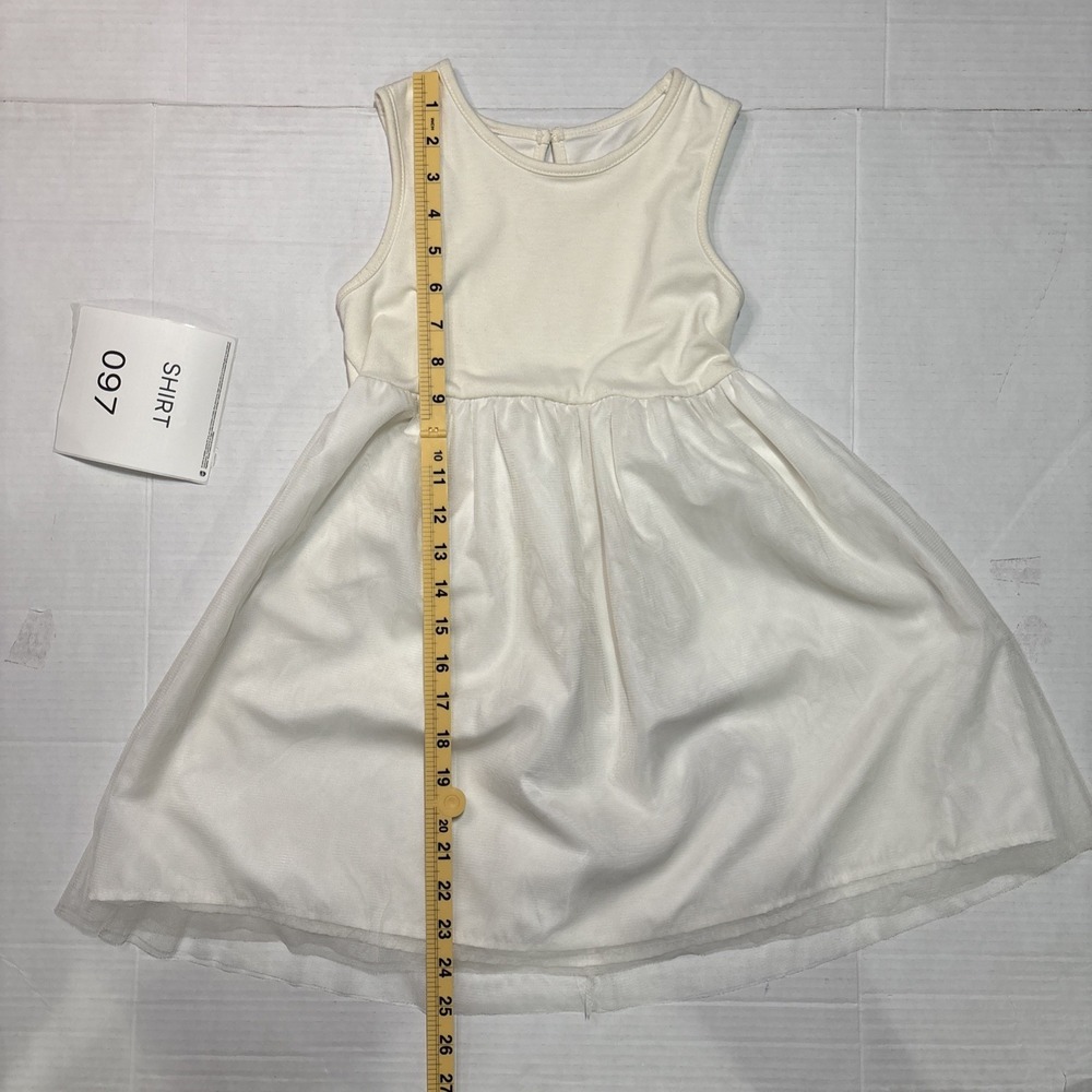 Katie M Girls Ivory Party Dress Size 6X Sleeveless Fit & Flare Tulle Lined - Picture 4 of 6